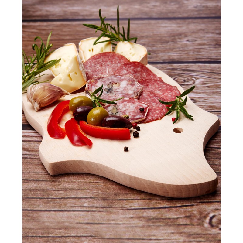 EVERYJOY Serving Board Made of Beech Wood Chopping Board Breakfast