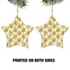 Flamingos and Palm Trees Star-Shaped Porcelain Holiday Christmas Tree Ornament