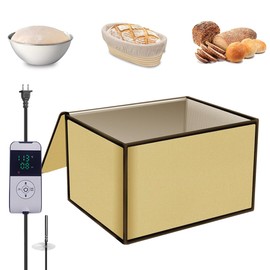 Versatile Dough Proofer Warming Box Adjustable Temperature Timer Control Bread Proofing Box Collapsible Design Sourdough Proofing Container for Making Bread