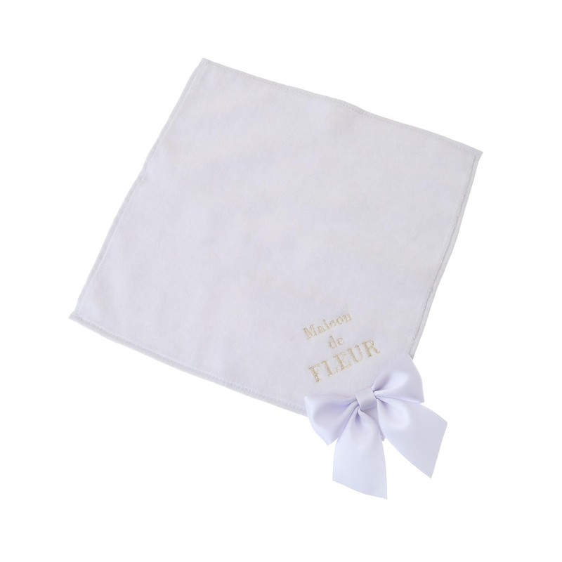 Maison de Fleur Handkerchief Towel, Big Ribbon Towel, Women's Handkerchief,