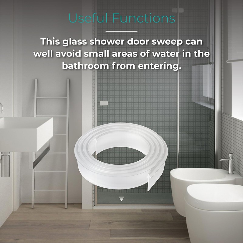 Framed Shower Door Bottom Seal, 1/4" Shower Door Sweep for