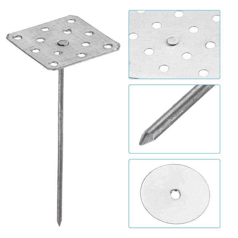 PATIKIL 2 Inch Perforated Insulation Pins with Round Washers, 80