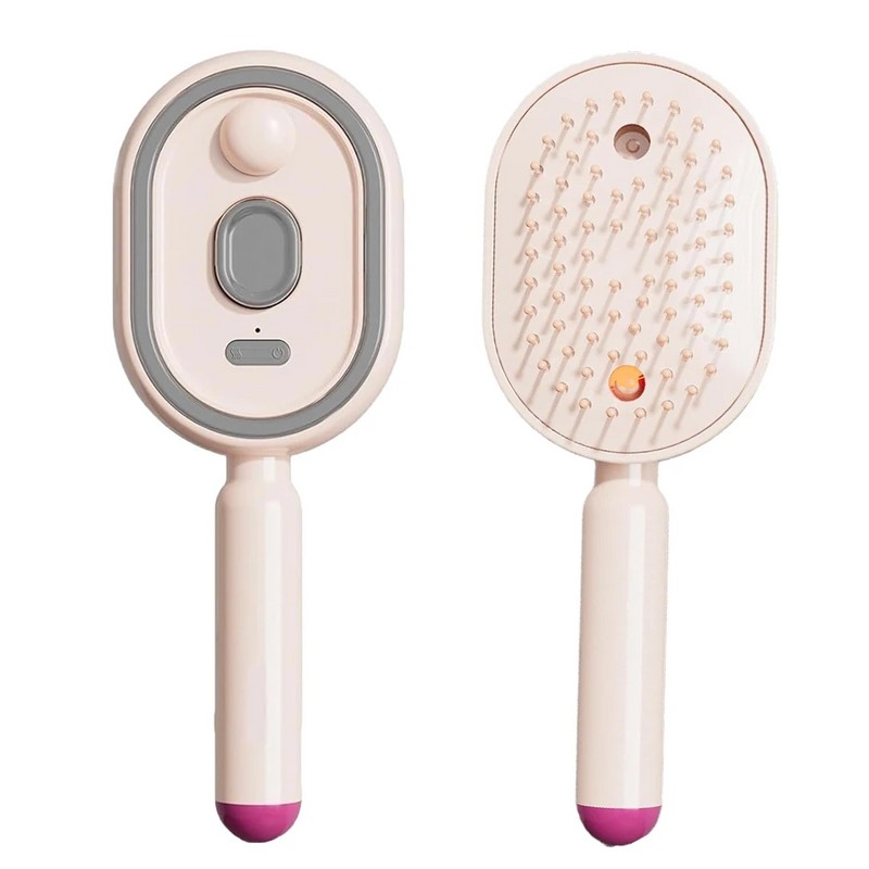 Rechargeable Water Spray Hair Brush for Women – USB-C Detangling