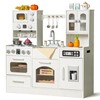 Wooden Play Kitchen for Toddlers and Kids with Lights &