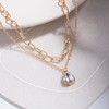 Layered Teardrop Necklace Paperclip Choker Necklaces for Women with Drop