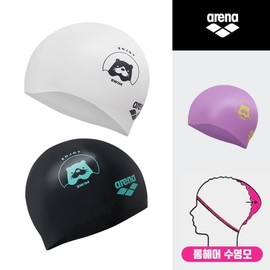Arena Otter Silicone Swim Cap (C1AC08) Long Hair Swim Cap / 아레나 수달이 실리콘 수모(C1AC08) 롱헤어 수영모자