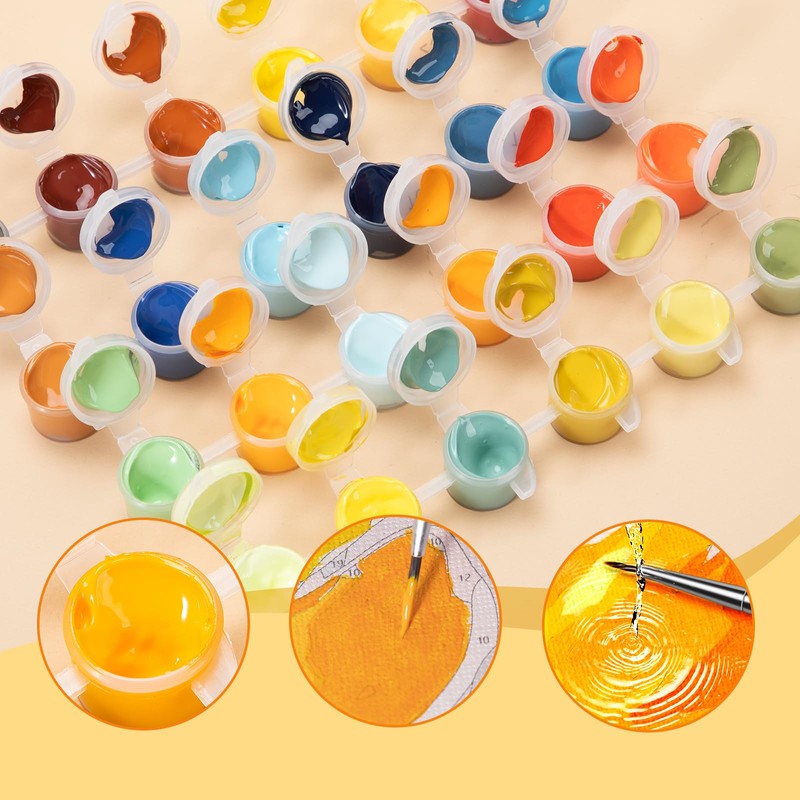 VNUIEHG Abstract Baseball Paint by Numbers Kits with Brushes and