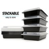 [10 Pack] 1 Compartment BPA Free Reusable Meal Prep Containers