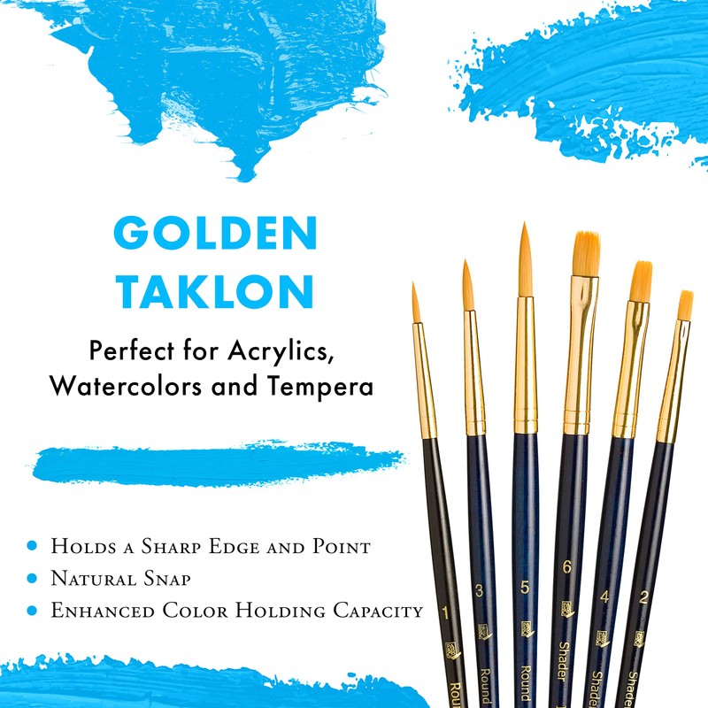 Princeton Brush Set 9137 6-Pc Gold Taklon