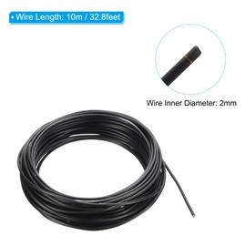 PATIKIL 2mm Bonsai Training Wire, 1 Roll Floral Wire Stems Anodized Aluminum Tree Wire 32.8 Feet Total for Gardening Branch Fixing, Black