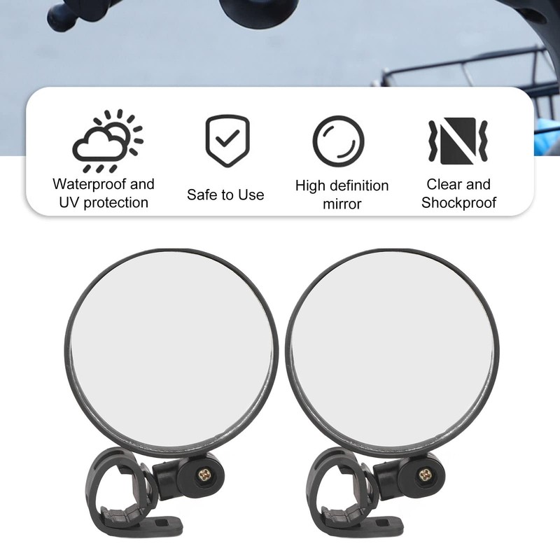 8cm Adjustable Wide Angle Round Scooter Adjustable 360 Degree Rotatable