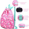 RHCPFOVR Drawstring Backpack for Kids - Unicorn Bags for Girls