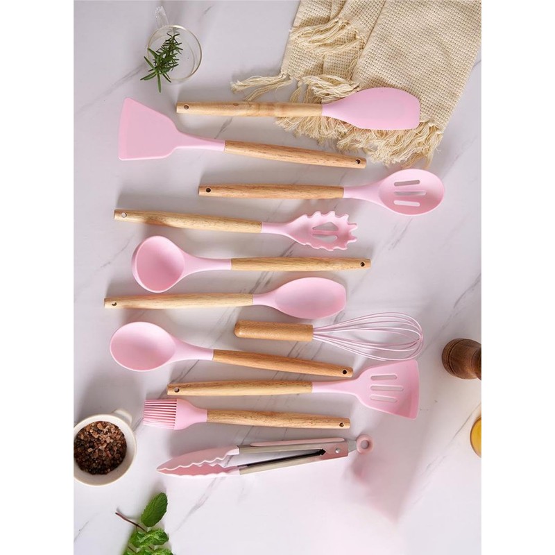 19 Pieces Kitchen Cooking Utensils and Knife Set with Holder