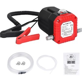 FreeTec Oil Change Pump Extractor,12V 80W Oil Diesel Fluid Extractor Pump, Oil Suction Pump, Oil Transfer Pump for Car Motorcycles Boats ATVs