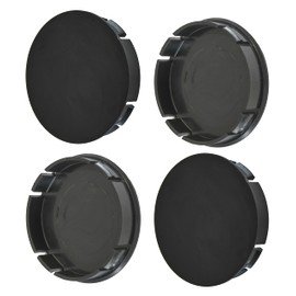 4 x 60 mm hub caps, wheel caps, rim caps (without cover, 60 mm, black flat)