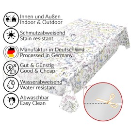 Anro Oilcloth Wax Tablecloth, Washable