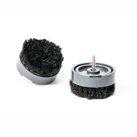 Footclick 2 - Scratch-proof screw-on glide for wooden furniture legs with a diameter of 25mm or more (25mm) - Pack of 4