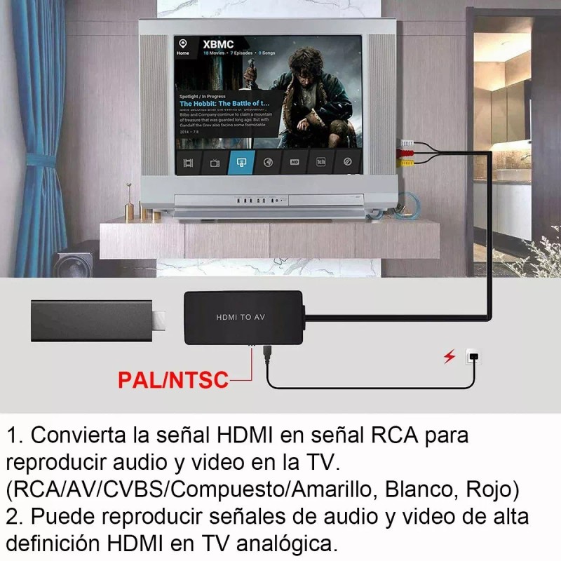 Gomia Hdmi Un Convertidor De Rca, Hdmi Av Compuesto Un