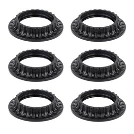 6pcs Light Socket Shade Rings, 1-3/8 Inches Thread Diameter Lamp Shade Retaining Ring Plastic Lamp Shade Screw Collar Rings Threaded Lamp Shade Ring for E26 Sockets Rings for Light Fixtures