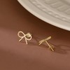 SLUYNZ Sterling Silver Bow Earrings for Women Small Bow Stud