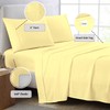 Pizuna Pure 100% Cotton Split King Sheet Set Mellow Yellow,