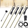 JUSJUBR Black LED Shelf Lights, Display Cabinet Lights with Memory