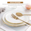 Hopbucan Stainless Steel Flatware Serving Utensils Serving Spoon for Kitchen
