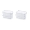 2 x Buckets 5.6 L Rectangular x 5 L Food