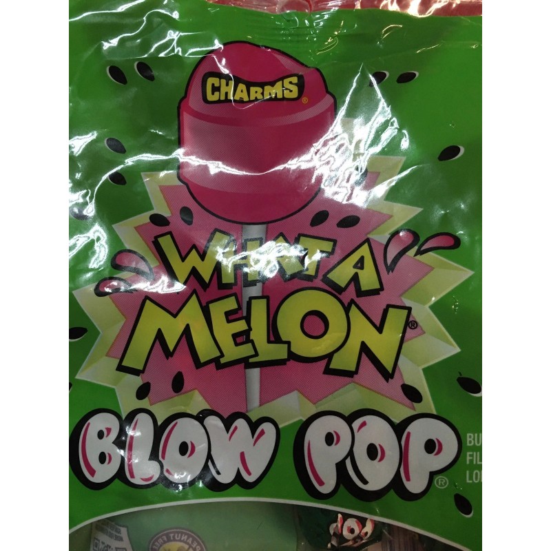 Charms 2 Bags Of WATERMELON CHARMS BLOW POPS CANDY LOLLIPOPS