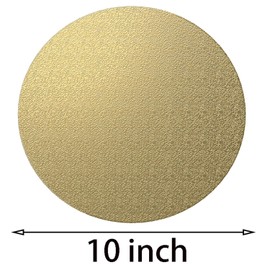 4 Pack 10 Inch Round Cake Boards - Gold, Perfect for Wedding, Birthday, Dessert, Pizza Decorating & Exhibition