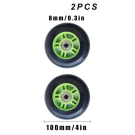 tintoke Pack of 2 Scooter Wheels, 100 mm Stunt Scooter Wheels, Scooter Tyres, Scooter Wheels, Replacement Wheels for Scooters, Scooter Replacement Wheels, with Ball Bearings, for Wheels of Scooters