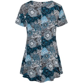 Ninedaily Summer Tops, Peasant Blouse Solid Color Floral Embellished Empire Waist Round Stand Collar Skinny Undershirts Sexy Night Club Bar Dance Dress Black Blue Size 8 10, Medium