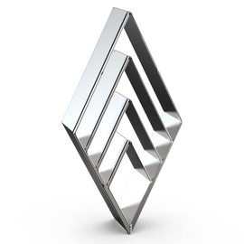 QAAQS Rhombus Diamond Cookie Cutter Set - 4 Piece Assorted Sizes (5 Inch, 4 Inch, 3 Inch, 2 Inch) - Stainless Steel