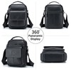 SCHLATUM Small Leather Messenger Bag for Men, Man Bag Crossbody,