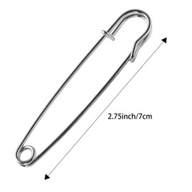 30 Pack Large Safety Pins, 2.75" Heavy Duty Blanket Pins for All Kinds of Handicrafts, Clothing, Blankets and Other Materials as Well as DIY Craftsmanship, Safe and Durable