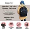 Baggallini Securtex Anti-Theft Windsor Backpack for Travel, Work & Collage,
