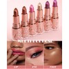 Glitter Metallic Pink Lipstick Shimmer Nude Lip Gloss Long Lasting