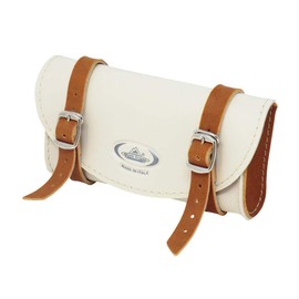 Selle Montegrappa Cucuba® Saddle Bag Leather Bicycle Bag Unisex 100% Made In Italy 0016 (Colour: Cream)