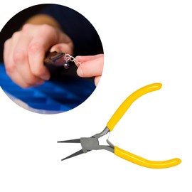 KAPTOOLS - Pinza Bisutería para Joyería De Punta Redonda 125mm, Alicate Punta Redonda para Joyería y Bisutería, Pinza de Punta Redonda de Flexión de Alambre