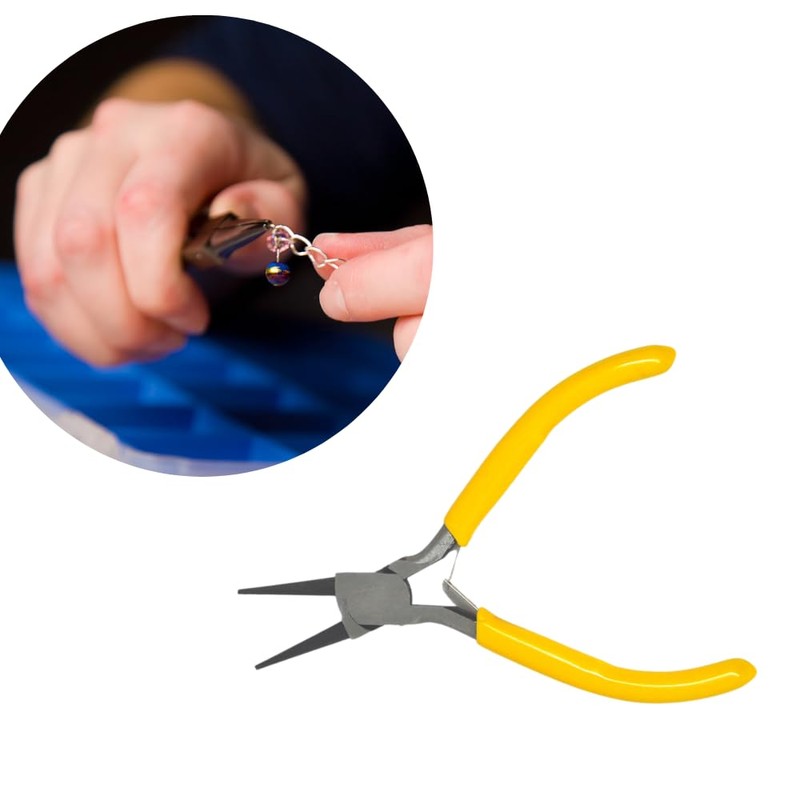 KAPTOOLS - Pinza Bisutería para Joyería De Punta Redonda 125mm,