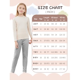 Kiiavoro Girls Fleece Lined Leggings Cotton Kids Winter Warm Leggings Thick Thermal Tights Pants, 1 Pack Light Gray