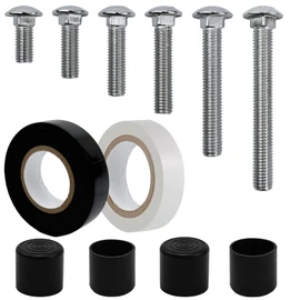 Color Guard Weight Anchor Set for Color Guard Flag and Pole,Include 6 Pcs Heavy Duty Flag Pole Cap, 4 Pcs Plastic Black End Cap Tips& 2 Pcs Color Guard Tape,Flag Weights for Standard Practice Pole