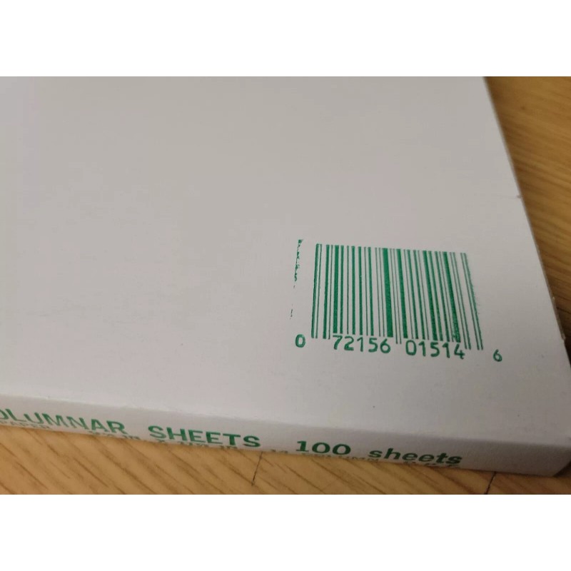 Boorum 100 Sheets Columnar Accounting Sheets 14 Column 9-1/4 x