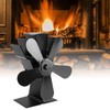 Wood Stove Fan 5 Blades Fireplace Fan Heat Powered Stove