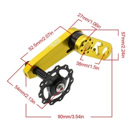MEROURII Bicycle Chain Tensioner, Folding Bike Single Speed Converter, Bicycle Single Speed Chain Tensioner Made of Aluminium Alloy, Rear Chain Guide