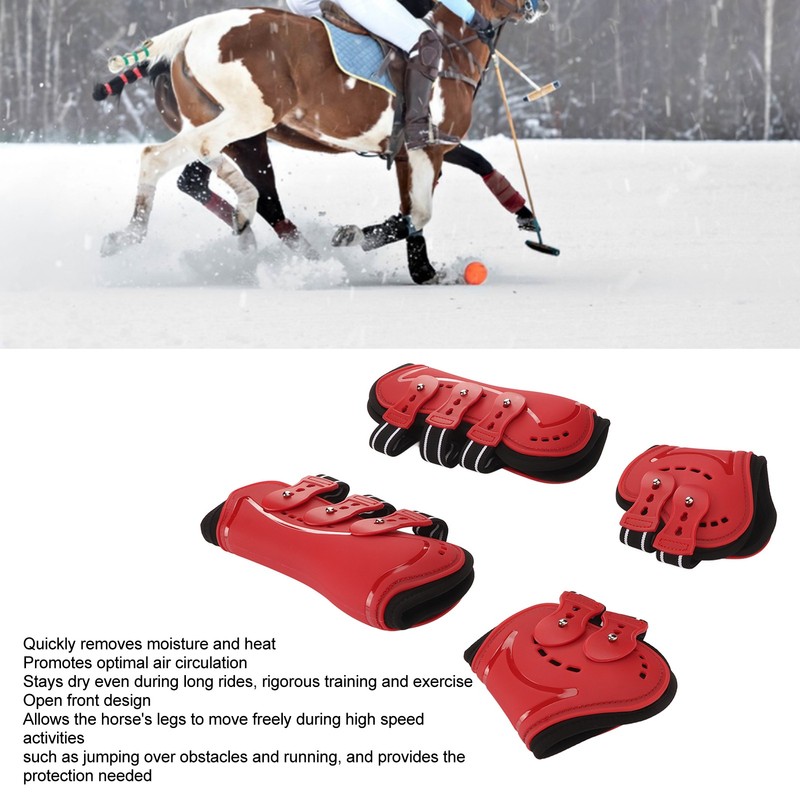 Horse Front Hind Leg Boots Breathable Impact Resistant Open Front