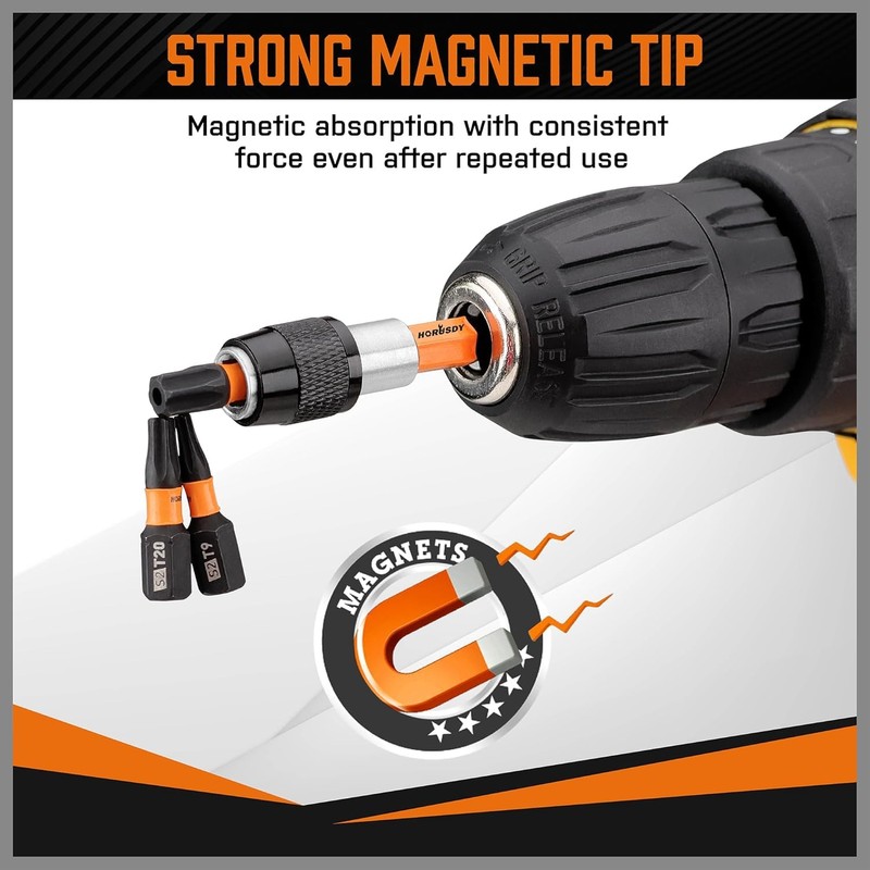 HORUSDY Tamper Proof Torx Bit Set, 13-Pieces T5-T40 Security Torx