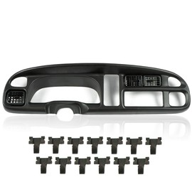 G-PLUS Dash Board Bezel Cover Instrument W/Vents, Compatible with Dodge Ram 1500 1998 1999 2000 2001/ Dodge Ram 2500/3500 1998 1999 2000 2001 2002 (Black)