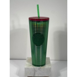 Starbucks New - Starbucks 24 oz Green Acrylic Venti Grid Cup - Limited Edition 2022