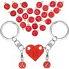 SGERUFZ Herz Schlüsselanhänger Partner Weihnachten Geschenk Jahrestag Paar Geschenke (Rot)